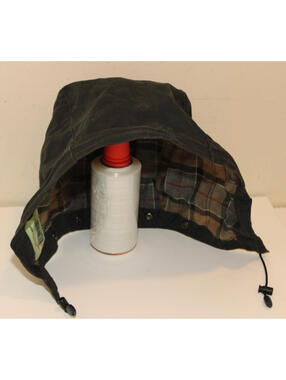 Barbour A197 Blue Waxed Cotton Waterproof Wired Brim Detachable Hood